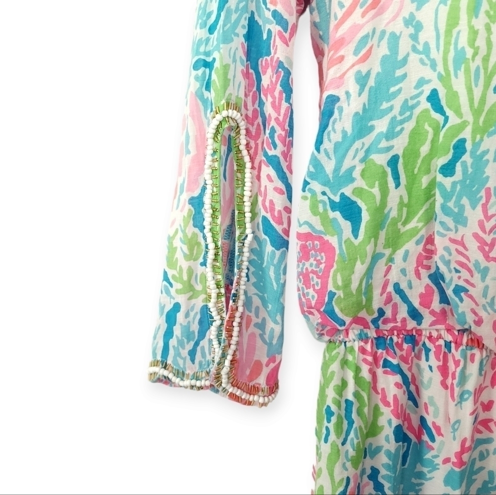 Lilly Pulitzer delisa beaded dress in let's cha-cha  size xs - Picture 9 of 9